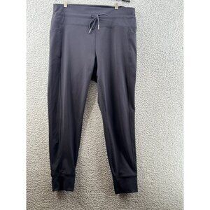 Spyder Activewear Black Athletic Jogger Pants With Drawstring Waist & Cuffs